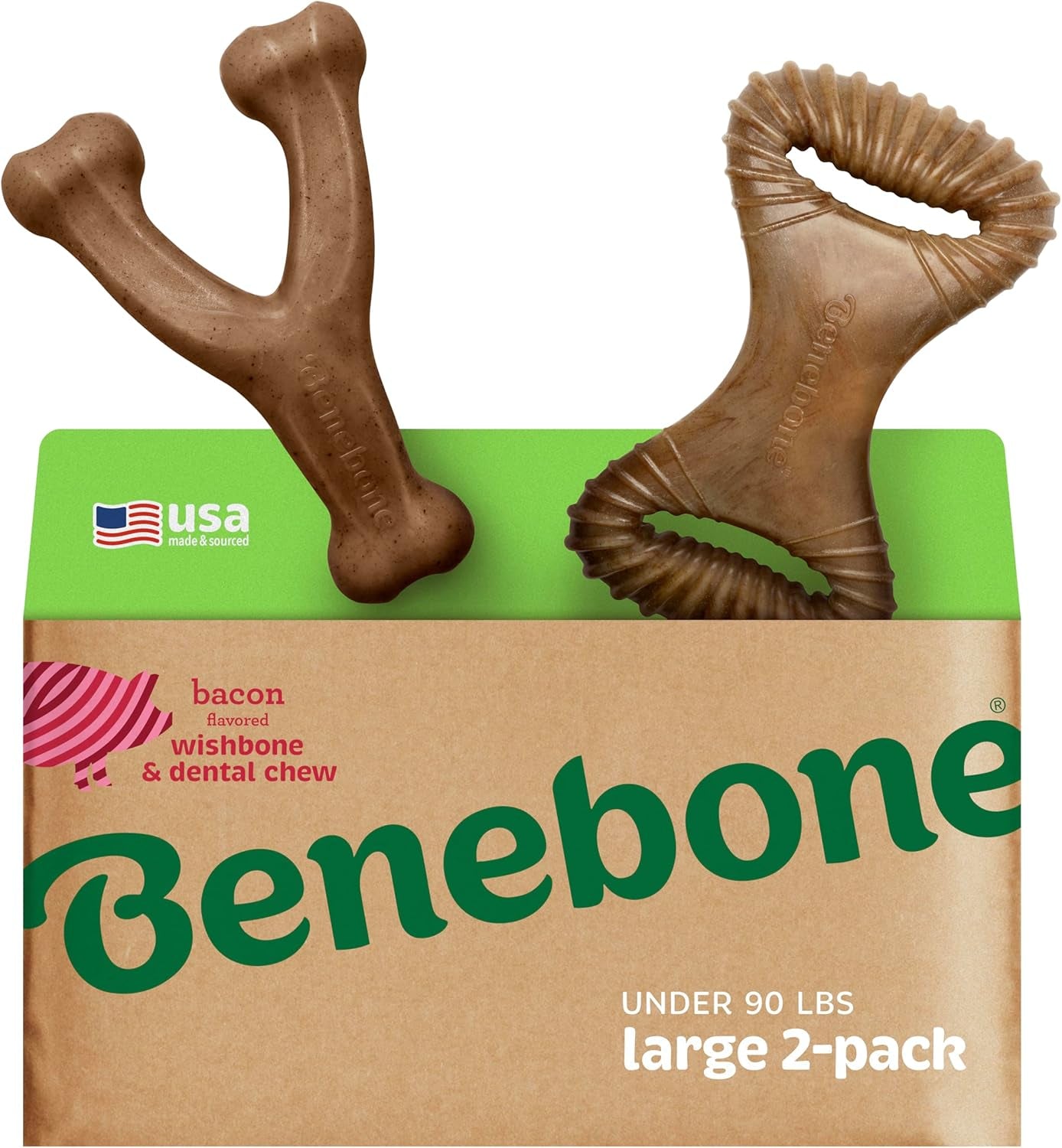 Benebone Durable Dog Chew Toy For Aggressive Chewers USA Made Dog Toy