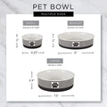 Ceramic Pet Bowl Set with multiple sizes including small, medium, and large options for food and water.