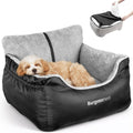 Dog booster car seat for small dogs providing comfort and security during travel with elevated design.
