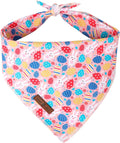 Lionet Paws Dog Bandana for Small Medium Large Dogs, Cat Kerchief Blue DOIT, Triangle Bibs Scarf for Girl or Boy