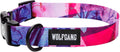 Wolfgang Heavy Duty Adjustable Dog Collar in vibrant floral design, featuring quick-release buckle and durable construction.