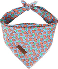 Lionet Paws Dog Bandana for Small Medium Large Dogs, Cat Kerchief Blue DOIT, Triangle Bibs Scarf for Girl or Boy