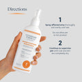 directions for antiseptic Antifungal spray for pets showing how to apply spray to affected skin and supervise until dry for safe use